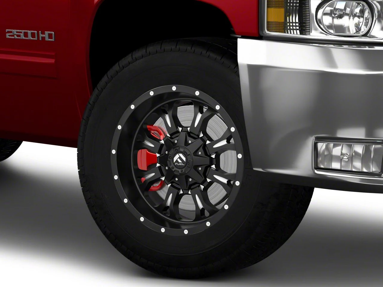 Fuel Wheels Krank Matte Black Milled 8-Lug Wheel; 18x9; 20mm Offset (07-10 Silverado 3500 HD SRW)