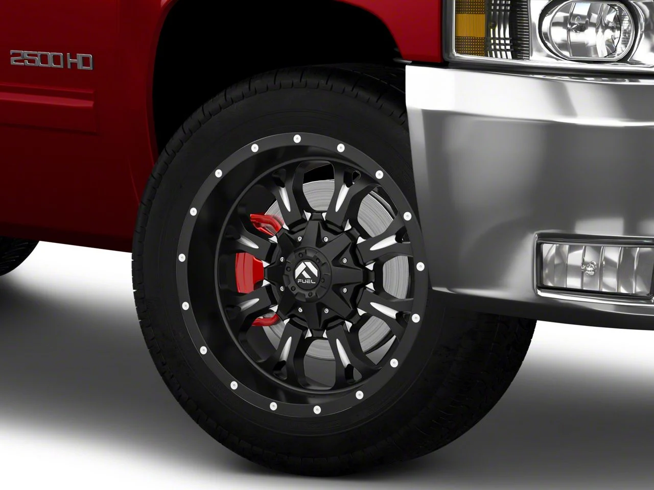Fuel Wheels Krank Matte Black Milled 8-Lug Wheel; 20x10; -24mm Offset (07-10 Silverado 3500 HD SRW)