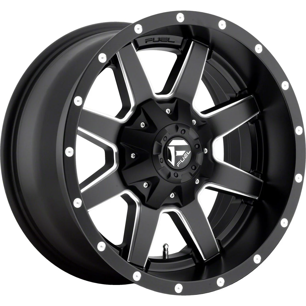 Fuel Wheels Maverick Matte Black Milled 8-Lug Wheel; 18x9; 1mm Offset (07-10 Silverado 3500 HD SRW)
