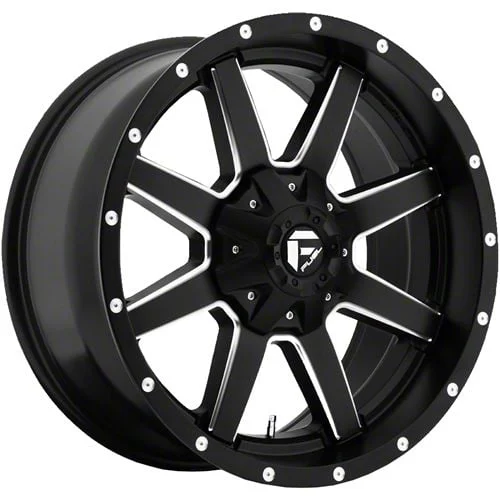 Fuel Wheels Maverick Matte Black Milled 8-Lug Wheel; 18x9; 20mm Offset (07-10 Silverado 3500 HD SRW)