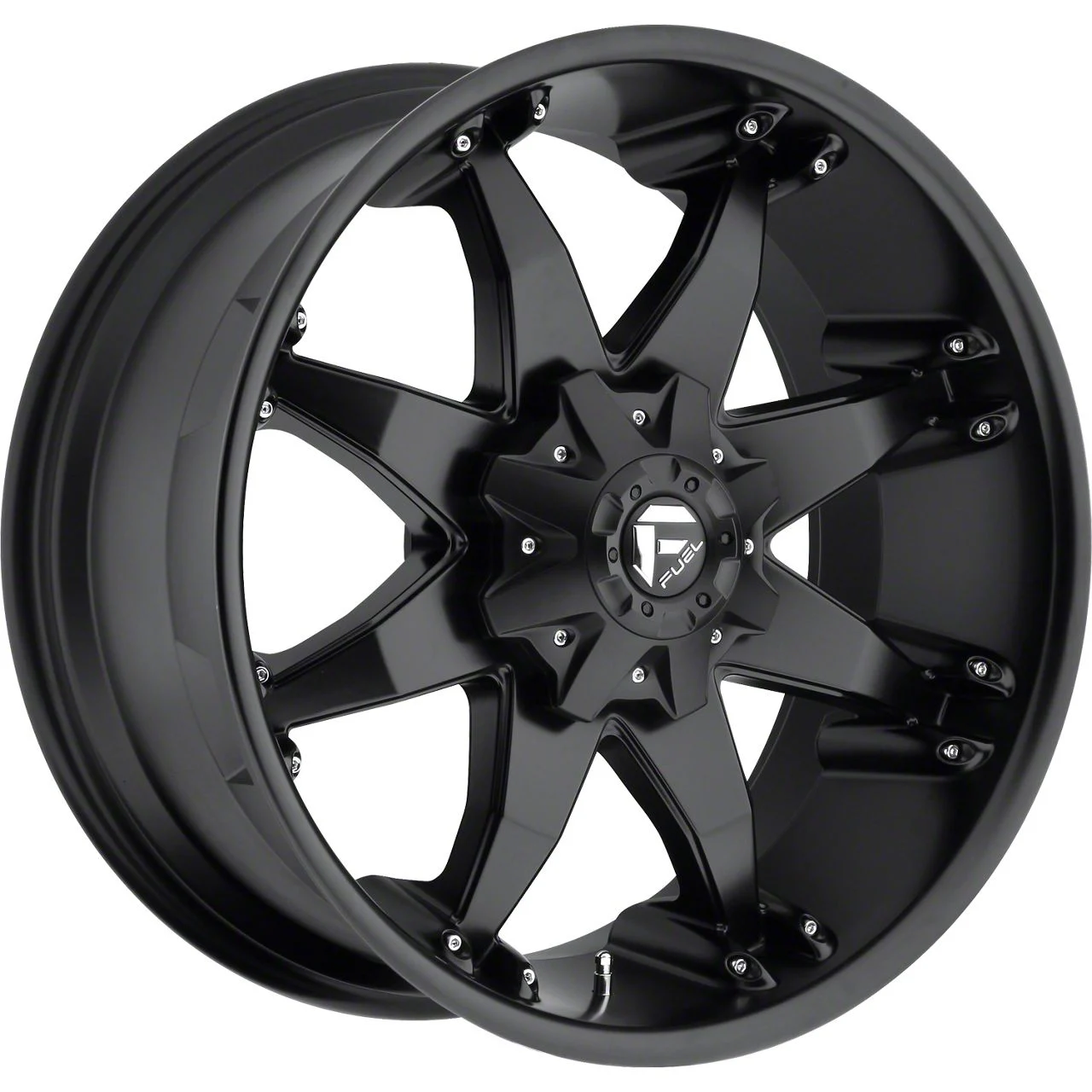 Fuel Wheels Octane Matte Black 8-Lug Wheel; 20x12; -44mm Offset (07-10 Silverado 3500 HD SRW)