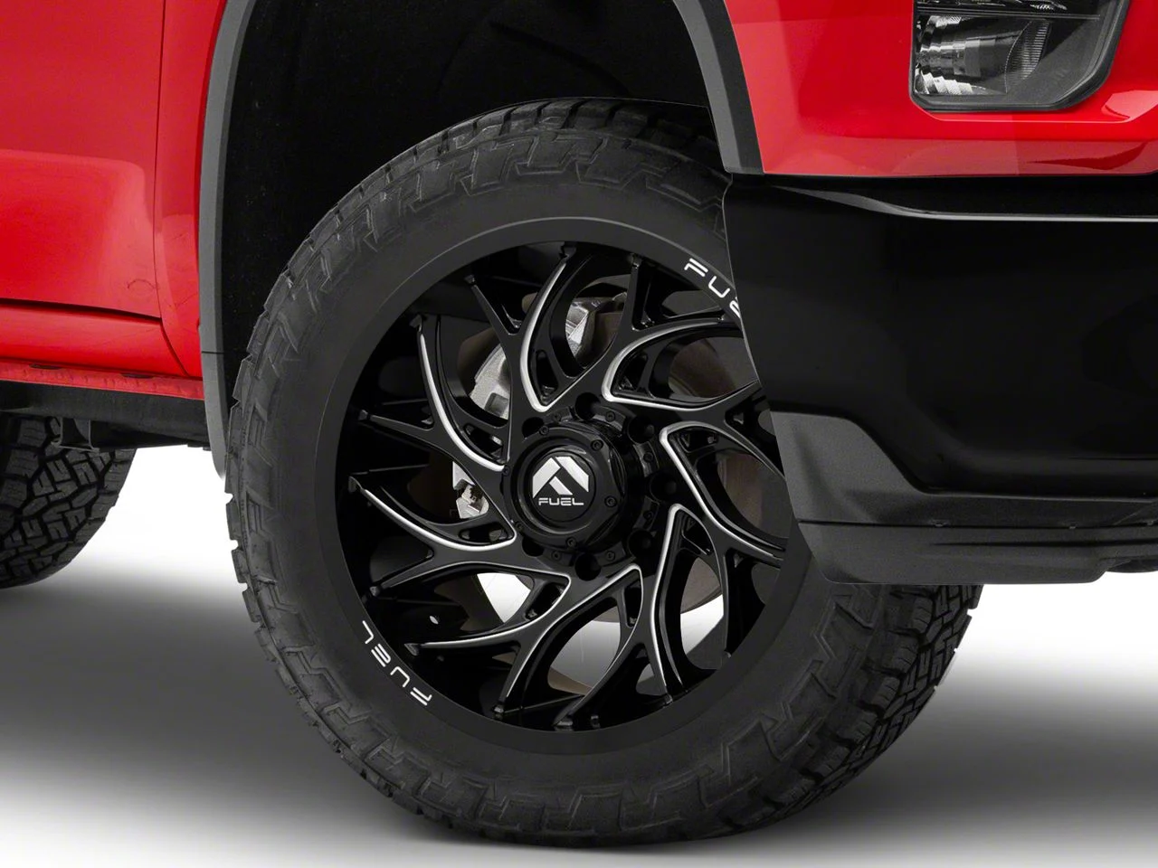 Fuel Wheels Runner Gloss Black Milled 8-Lug Wheel; 22x12; -44mm Offset (20-26 Silverado 3500 HD SRW)