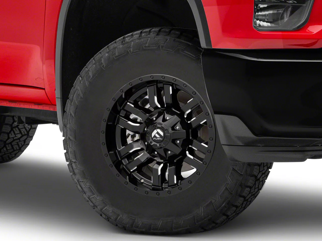 Fuel Wheels Sledge Gloss Black Milled 8-Lug Wheel; 18x9; 20mm Offset (20-26 Silverado 3500 HD SRW)