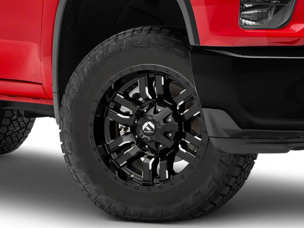 Fuel Wheels Sledge Gloss Black Milled 8-Lug Wheel; 20x10; -18mm Offset (20-26 Silverado 3500 HD SRW)
