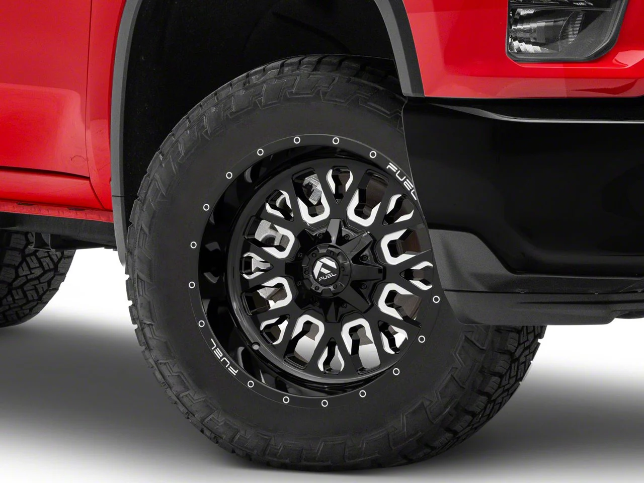 Fuel Wheels Stroke Gloss Black Milled 8-Lug Wheel; 20x10; -18mm Offset (20-26 Silverado 3500 HD SRW)