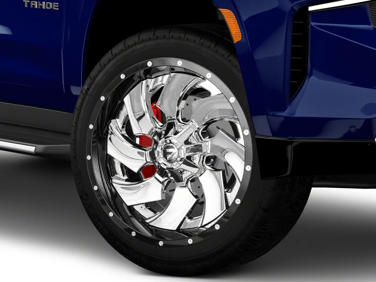Fuel Wheels Cleaver Chrome with Gloss Black 6-Lug Wheel; 22x10; -13mm Offset (21-26 Tahoe)