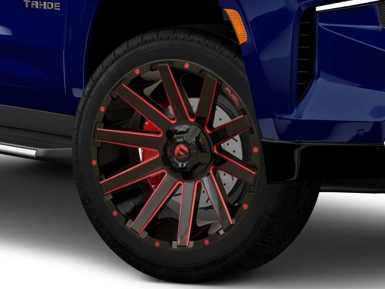 Fuel Wheels Contra Gloss Black with Red Tint 6-Lug Wheel; 22x10; -19mm Offset (21-26 Tahoe)