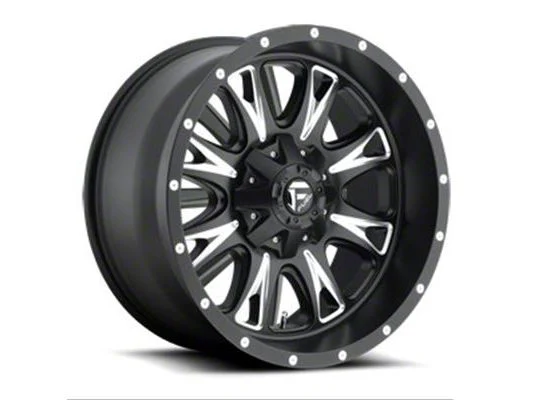 Fuel Wheels Throttle Matte Black Milled 6-Lug Wheel; 22x14; -76mm Offset (14-18 Silverado 1500)