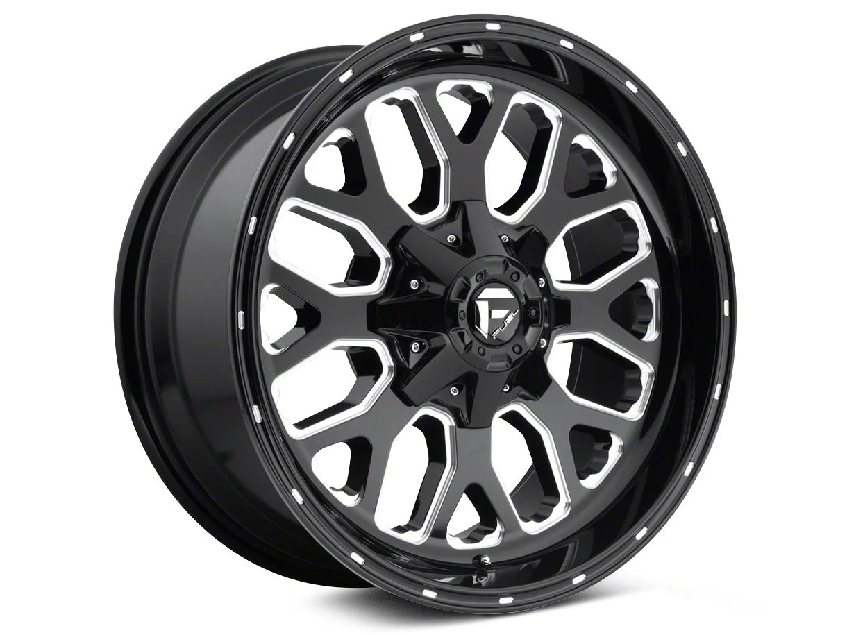 Fuel Wheels Titan Gloss Black Milled 6-Lug Wheel; 22x10; -18mm Offset (04-08 F-150)