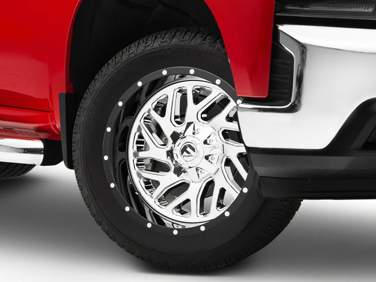 Fuel Wheels Triton Chrome with Gloss Black Lip 6-Lug Wheel; 20x12; -44mm Offset (19-26 Silverado 1500)