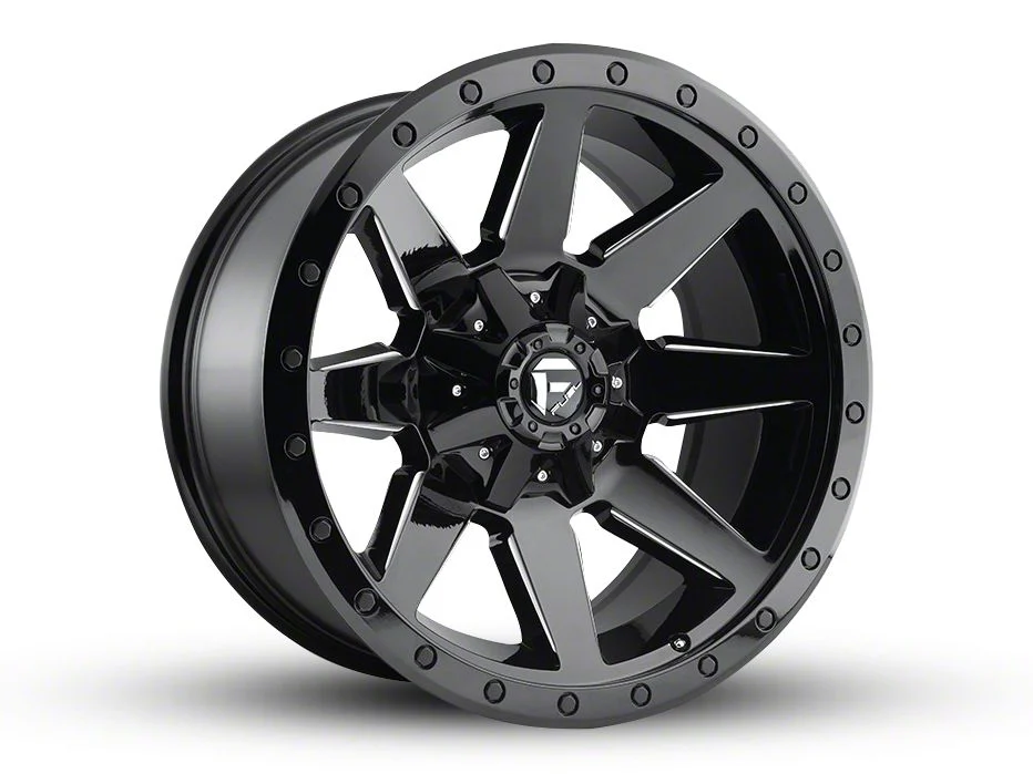 Fuel Wheels Wildcat Gloss Black Milled 5-Lug Wheel; 20x10; -18mm Offset (09-18 RAM 1500)