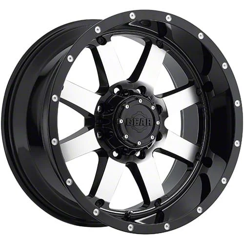 Gear Off-Road Big Block Gloss Black Machined 6-Lug Wheel; 20x10; -19mm Offset (04-08 F-150)