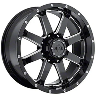 Gear Off-Road Big Block Gloss Black Milled 6-Lug Wheel; 20x10; -19mm Offset (09-14 F-150)