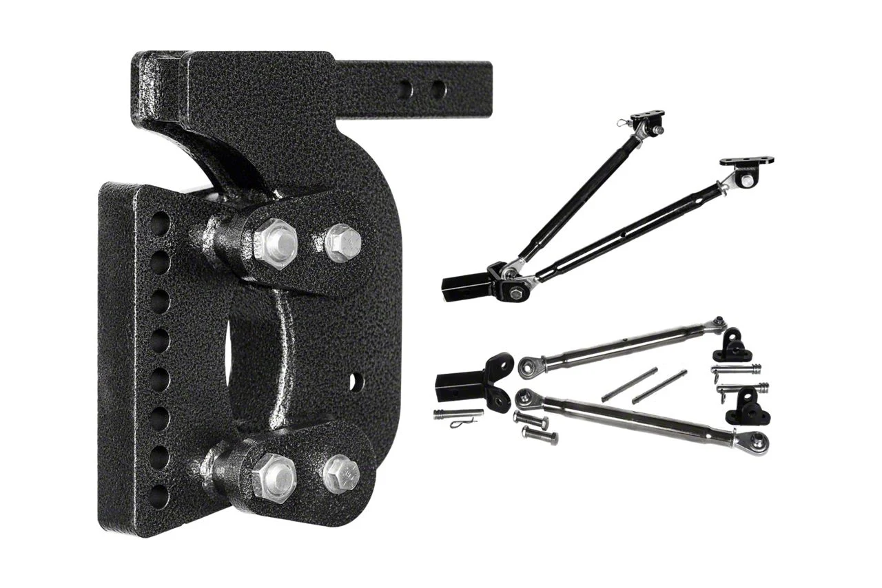 Gen-Y Hitch The BOSS Torsion-Flex 16K Adjustable 2-Inch Weight Distribution Receiver Hitch Shank with Stabilizer Bars; 12.50-Inch Drop (Universal; Some Adaptation May Be Required)
