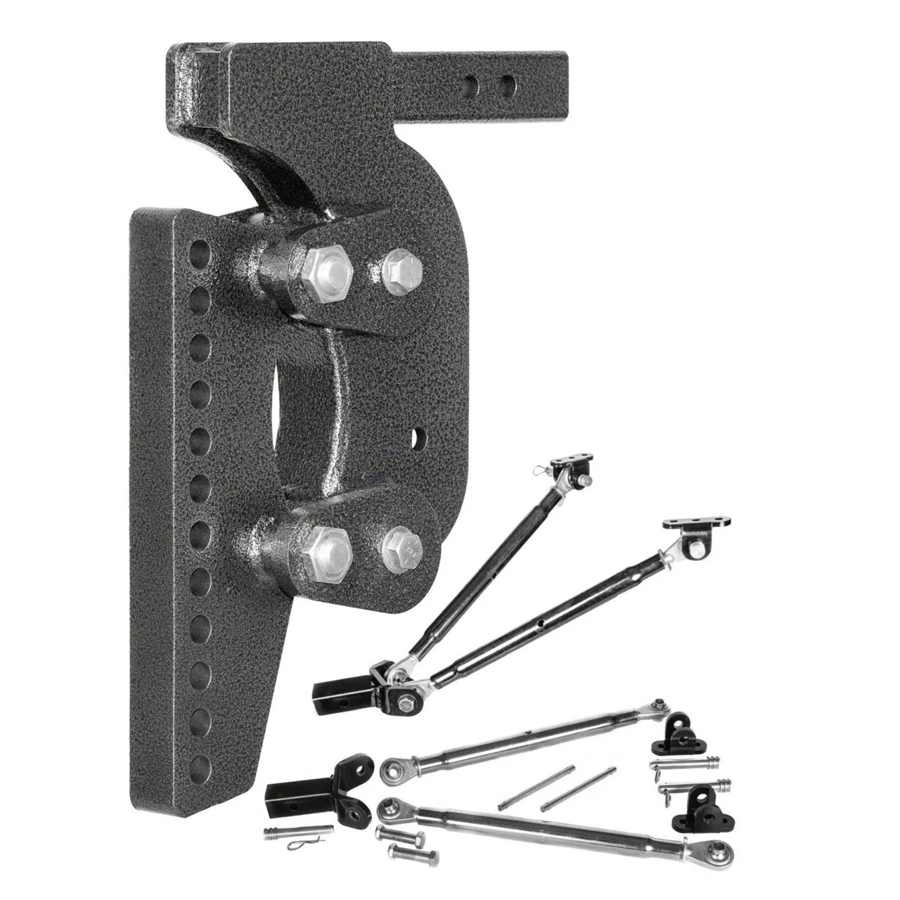 Gen-Y Hitch The BOSS Torsion-Flex 16K Adjustable 2-Inch Weight Distribution Receiver Hitch Shank with Stabilizer Bars; 15.50-Inch Drop (Universal; Some Adaptation May Be Required)