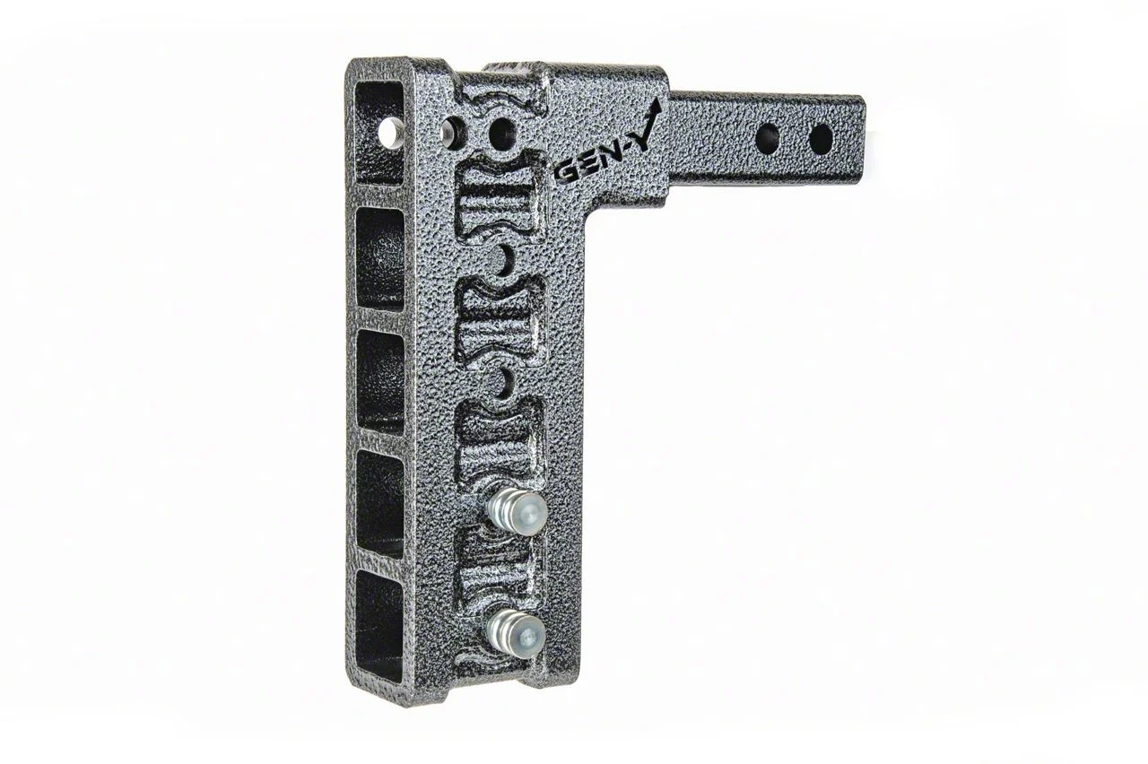 Gen-Y Hitch Mega-Duty 10K Adjustable 2-Inch Receiver Hitch Shank; 10-Inch Drop (Universal; Some Adaptation May Be Required)
