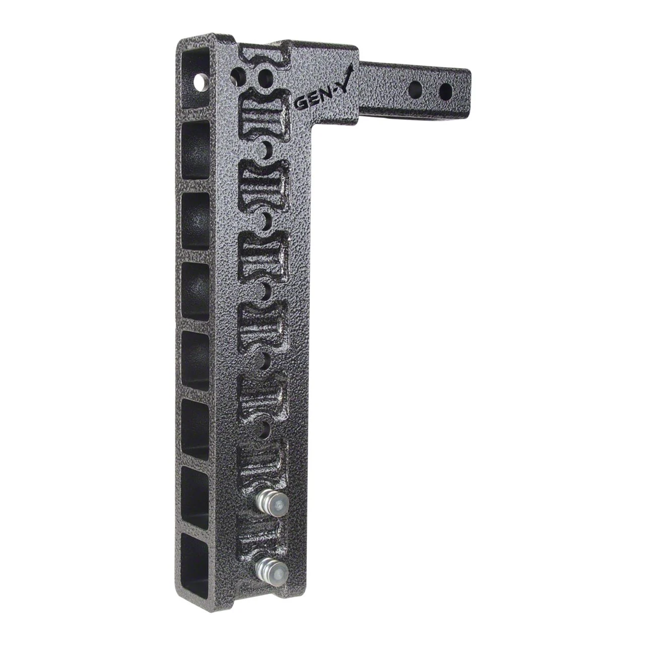 Gen-Y Hitch Mega-Duty 16K Adjustable 2-Inch Receiver Hitch Shank with Stabilizer Bars; 17.50-Inch Drop (Universal; Some Adaptation May Be Required)