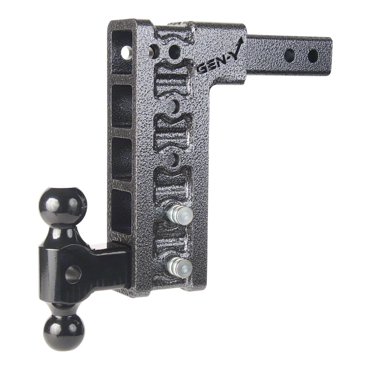 Gen-Y Hitch Mega-Duty 10K Adjustable 2-Inch Receiver Hitch Dual-Ball Mount; 10-Inch Drop (Universal; Some Adaptation May Be Required)