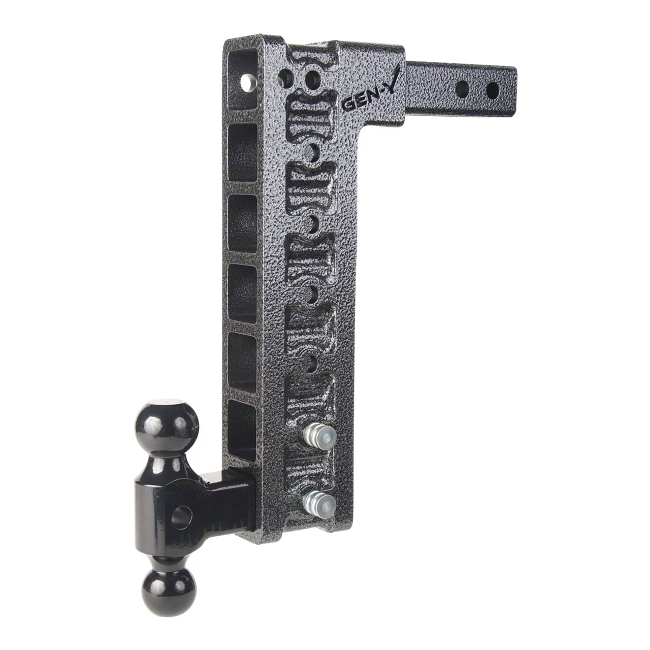 Gen-Y Hitch Mega-Duty 10K Adjustable 2-Inch Receiver Hitch Dual-Ball Mount; 15-Inch Drop (Universal; Some Adaptation May Be Required)