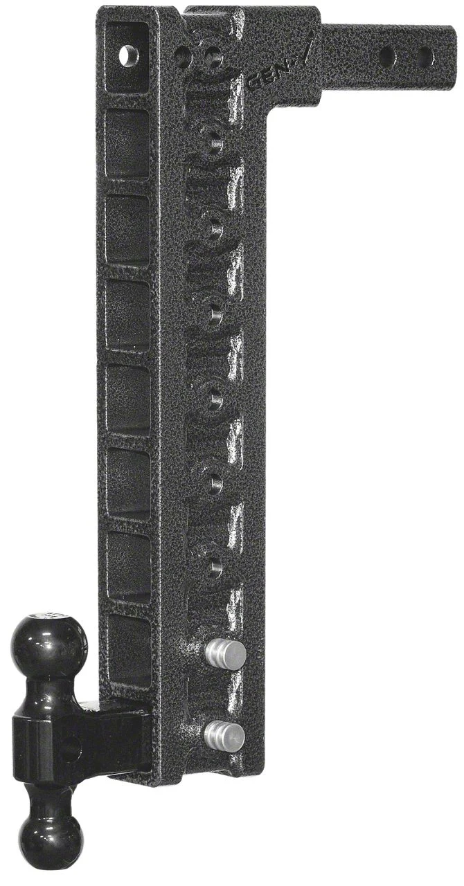 Gen-Y Hitch Mega-Duty 10K Adjustable 2-Inch Receiver Hitch Dual-Ball Mount with Stabilizer Bars; 20-Inch Drop (Universal; Some Adaptation May Be Required)