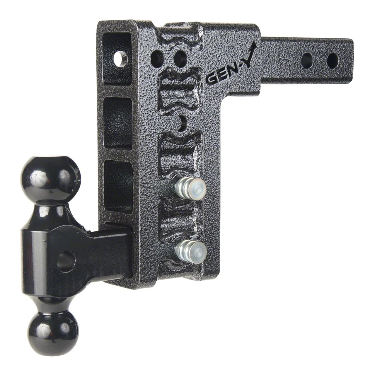 Gen-Y Hitch Mega-Duty 10K Adjustable 2-Inch Receiver Hitch Dual-Ball Mount; 7.50-Inch Drop (Universal; Some Adaptation May Be Required)