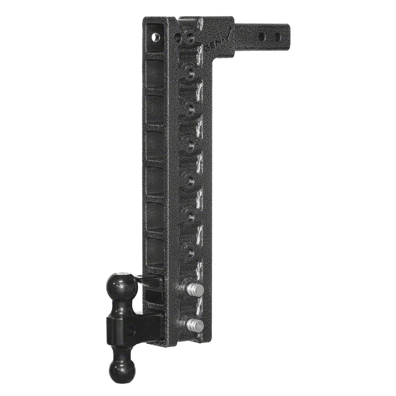Gen-Y Hitch Mega-Duty 10K Adjustable 2-Inch Receiver Hitch Dual-Ball Mount with Pintle Lock and Stabilizer Bars; 20-Inch Drop (Universal; Some Adaptation May Be Required)