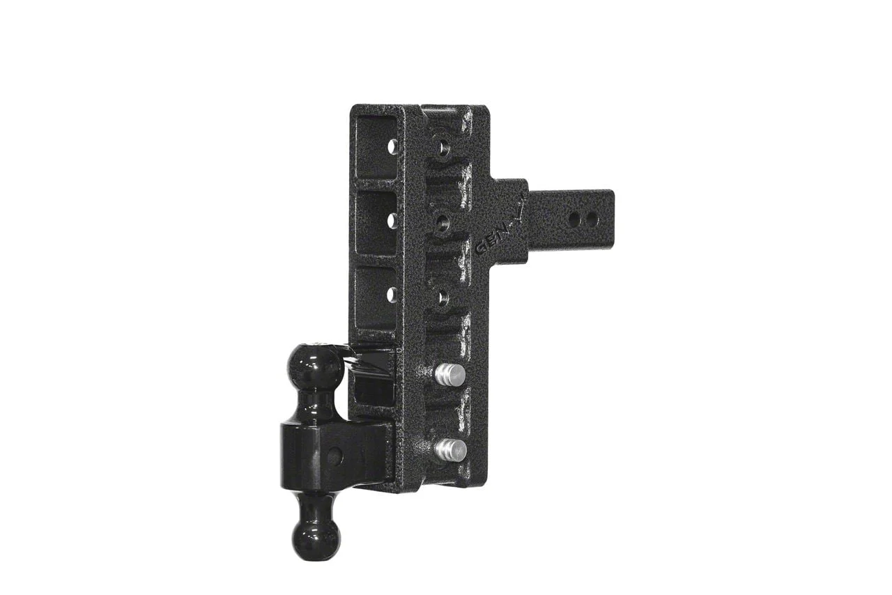 Gen-Y Hitch Mega-Duty 21K Adjustable 2.50-Inch Receiver Hitch Dual-Ball Mount with Pintle Lock; 9-Inch Offset Drop (Universal; Some Adaptation May Be Required)