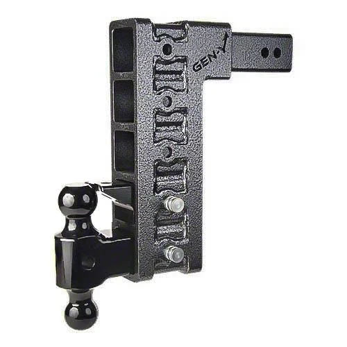 Gen-Y Hitch Mega-Duty 32K Adjustable 2.50-Inch Receiver Hitch Dual-Ball Mount with Pintle Lock; 12-Inch Drop (Universal; Some Adaptation May Be Required)
