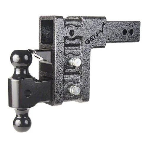 Gen-Y Hitch Mega-Duty 32K Adjustable 2.50-Inch Receiver Hitch Dual-Ball Mount with Pintle Lock; 6-Inch Drop (Universal; Some Adaptation May Be Required)