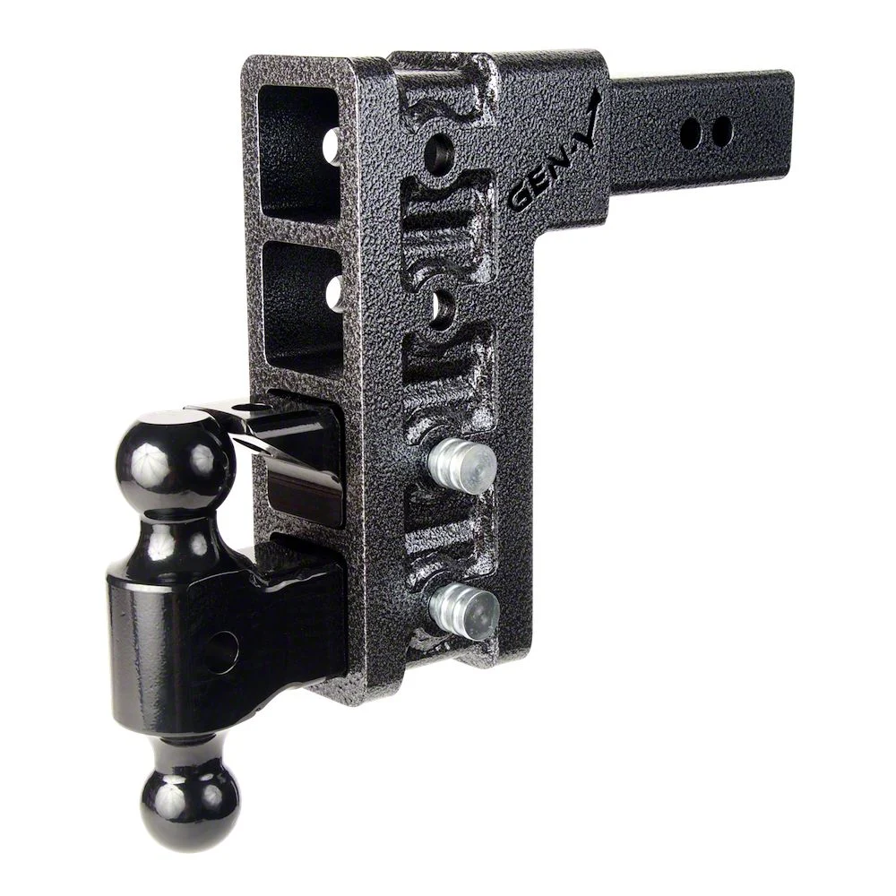 Gen-Y Hitch Mega-Duty 32K Adjustable 2.50-Inch Receiver Hitch Dual-Ball Mount with Pintle Lock; 9-Inch Drop (Universal; Some Adaptation May Be Required)