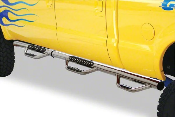 Go Rhino Dominator D3 Modular Wheel-to-Wheel Side Step Bars; Polished (09-18 RAM 1500 Crew Cab w/ 5.7-Foot Box; 14-18 RAM 1500 Crew Cab w/ 6.4-Foot Box)