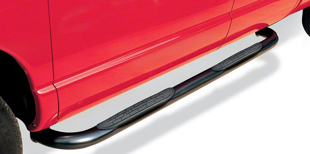 Go Rhino 3-Inch 4000 Series Cab Length Side Step Bars; Black (15-26 F-150 SuperCab)