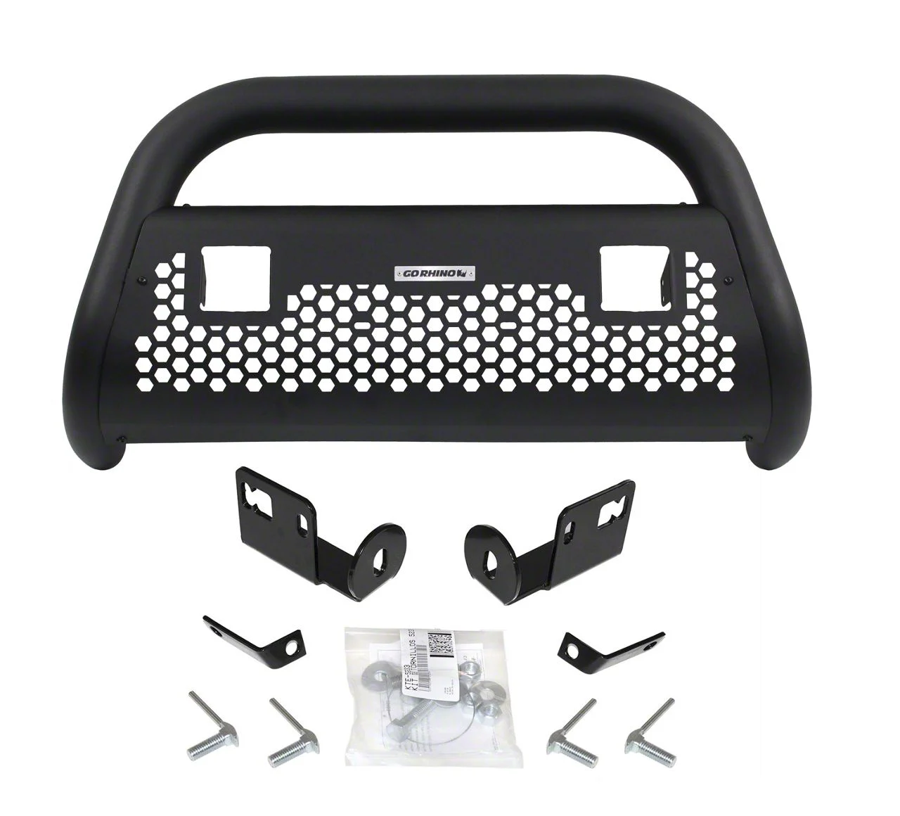 Go Rhino RC2 LR Bull Bar with Two Cube Light Mounting Brackets; Textured Black (04-08 F-150)