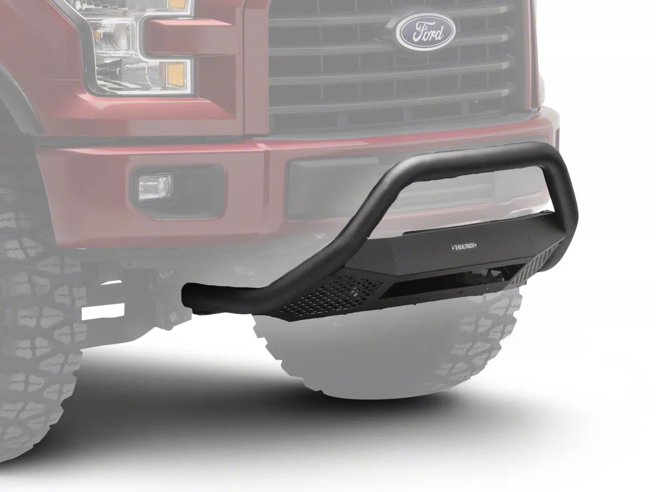 Go Rhino RC4 LR Bull Bar with 20-Inch LED Light Bar Mount; Textured Black (15-26 F-150, Excluding Raptor)
