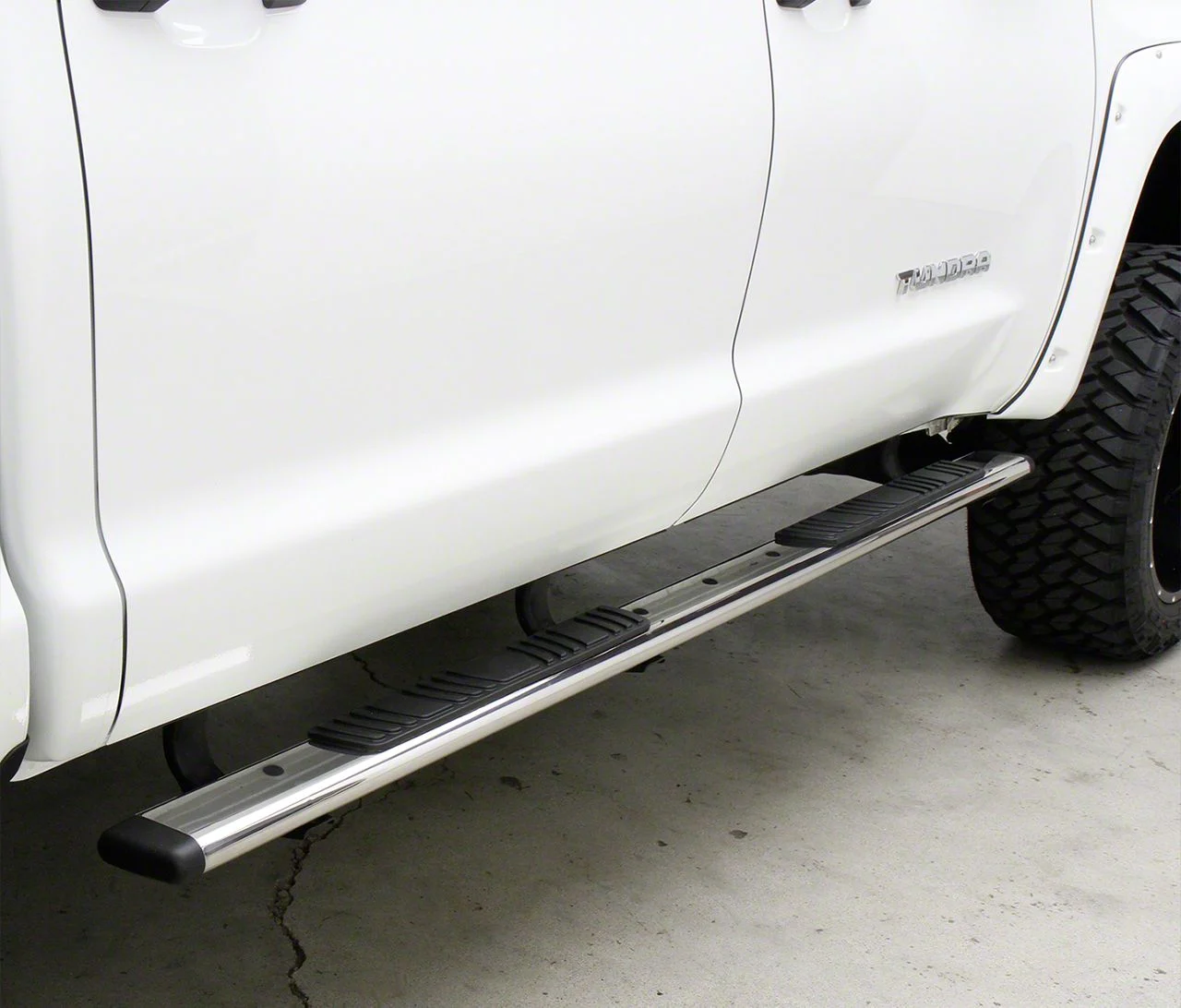 Go Rhino 5-Inch OE Xtreme Low Profile Side Step Bars; Polished (15-26 F-150 SuperCab)