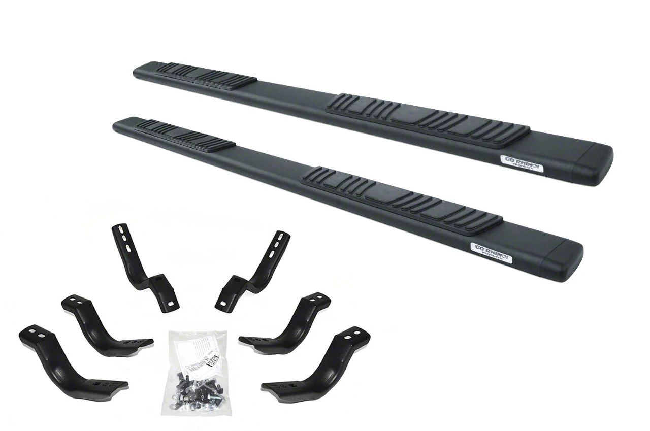 Go Rhino 5-Inch OE Xtreme Low Profile Side Step Bars; Textured Black (15-26 F-150 SuperCrew)