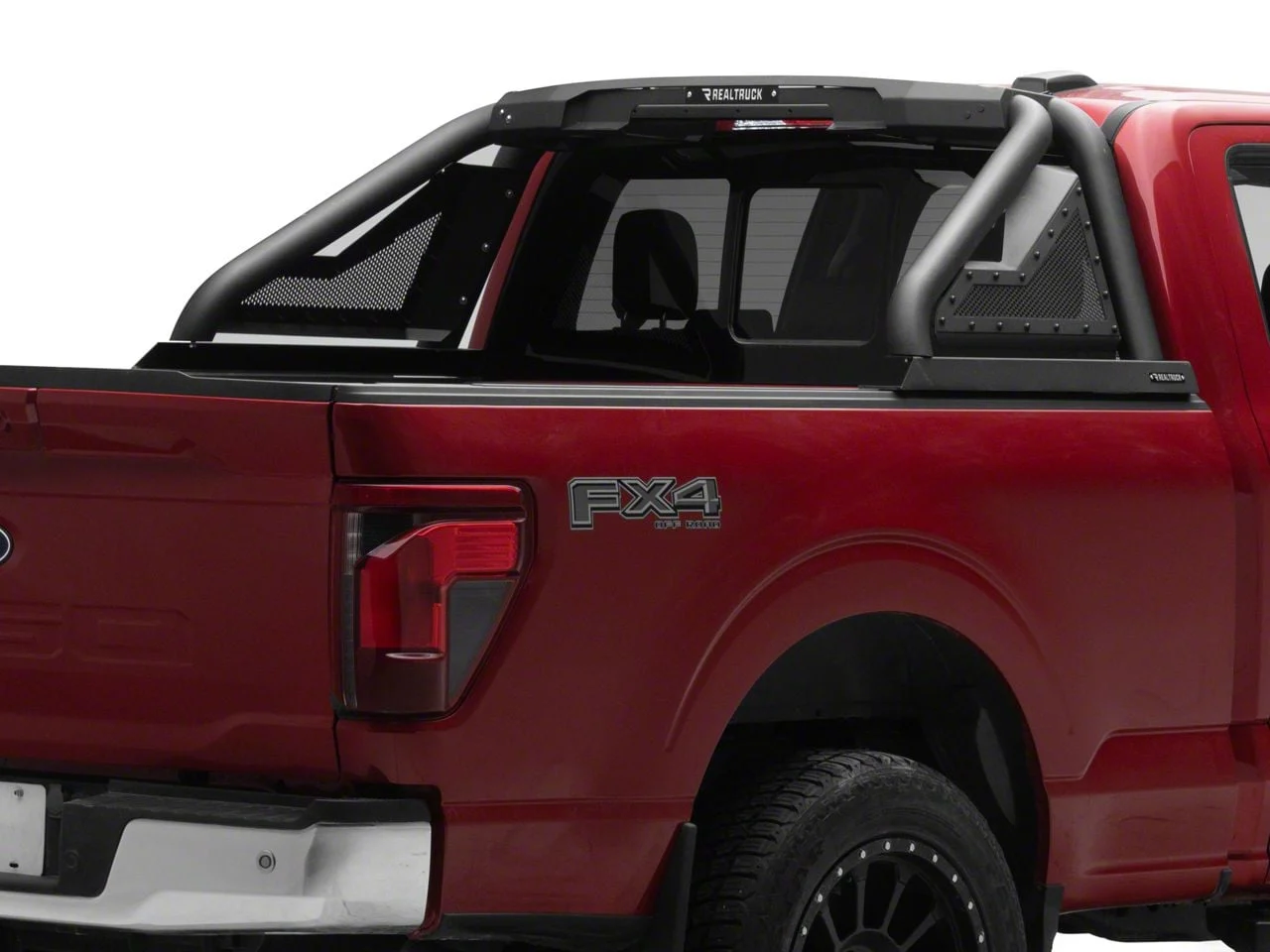 Go Rhino Sport Bar 2.0 Roll Bar with Power Actuated Retractable Light Mount; Textured Black (15-26 F-150)