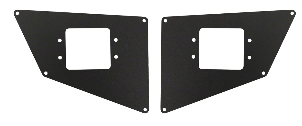Go Rhino BR20 Rear Bumper Light Plates; Textured Black (11-16 F-350 Super Duty)