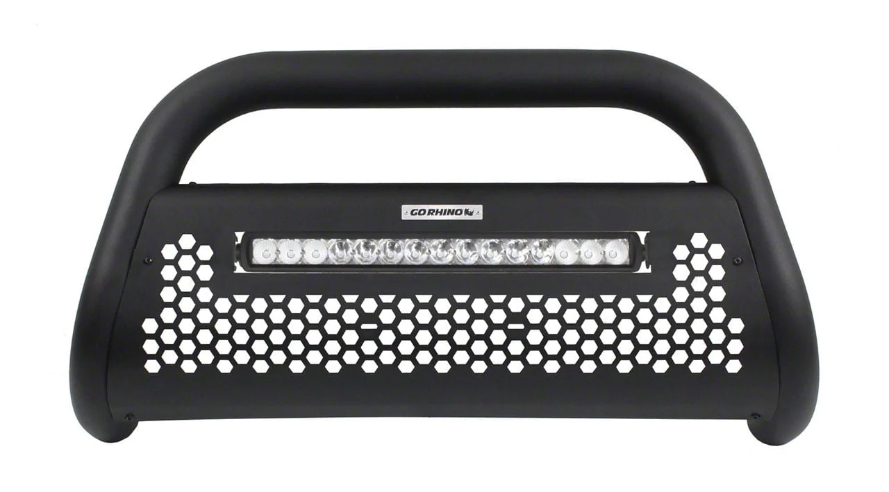 Go Rhino RC2 LR Bull Bar with 20-Inch LED Light Bar; Textured Black (11-16 F-350 Super Duty)