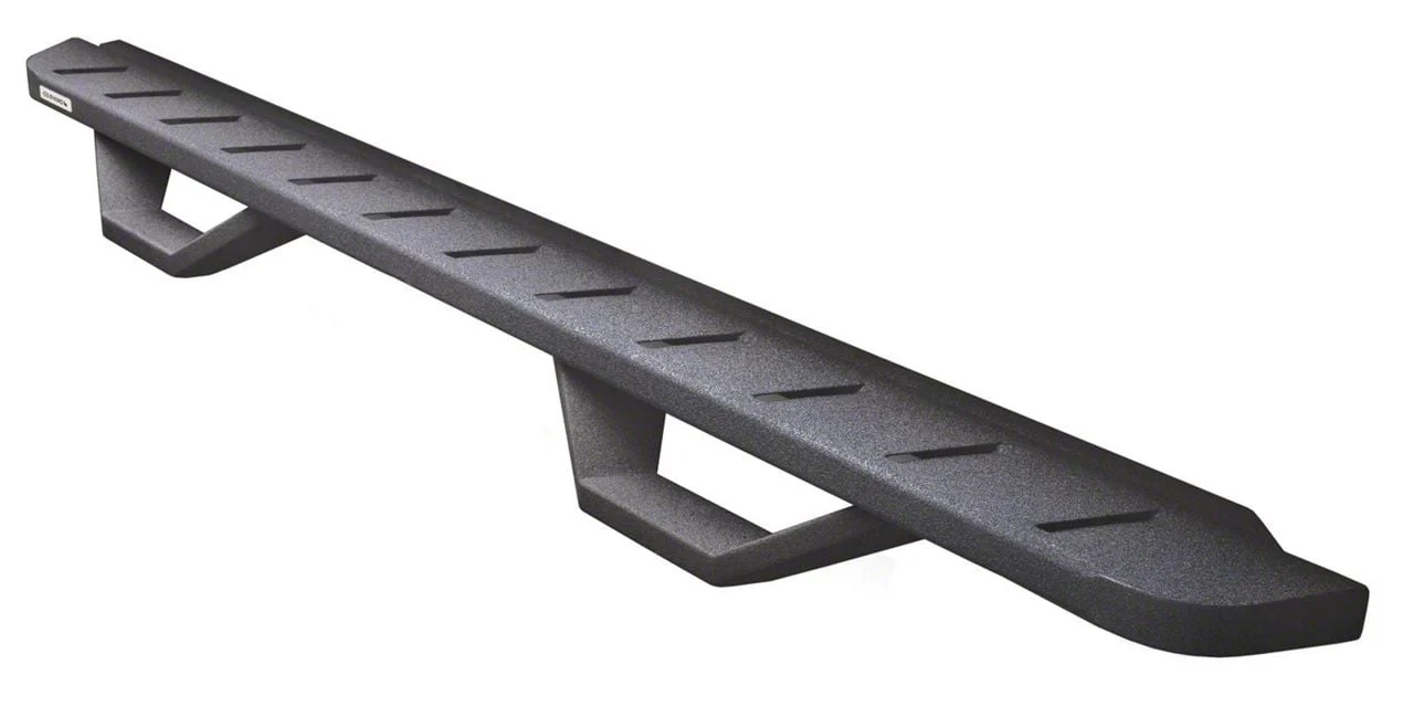 Go Rhino RB10 Running Boards with Drop Steps; Textured Black (17-26 F-350 Super Duty SuperCrew)