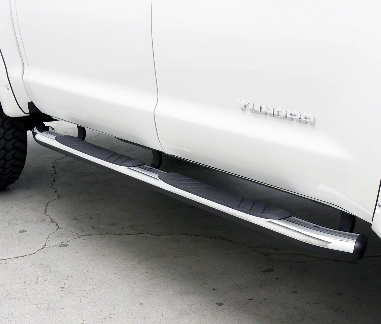 Go Rhino 5-Inch OE Xtreme Composite Side Step Bars; Chrome (17-26 F-350 Super Duty SuperCab)