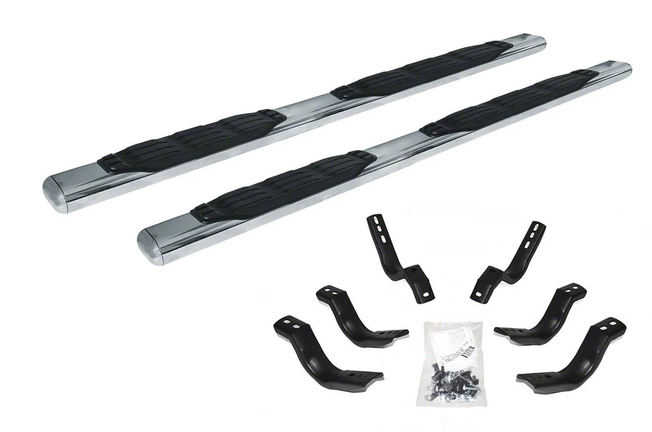 Go Rhino 4-Inch 1000 Series Side Step Bars; Polished (11-14 RAM 1500 Crew Cab)