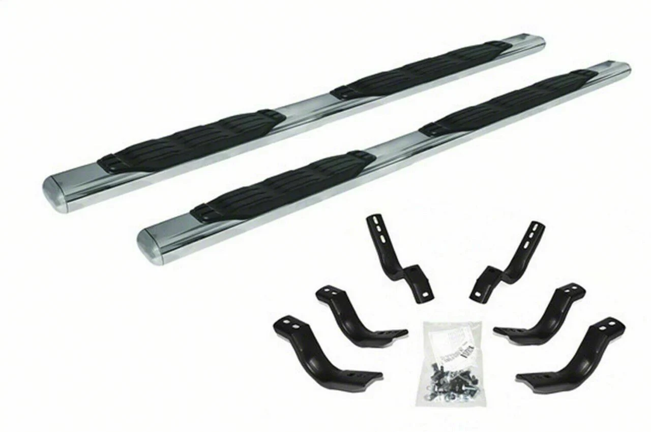Go Rhino 5-Inch 1000 Series Side Step Bars; Polished (15-18 RAM 1500 Crew Cab)