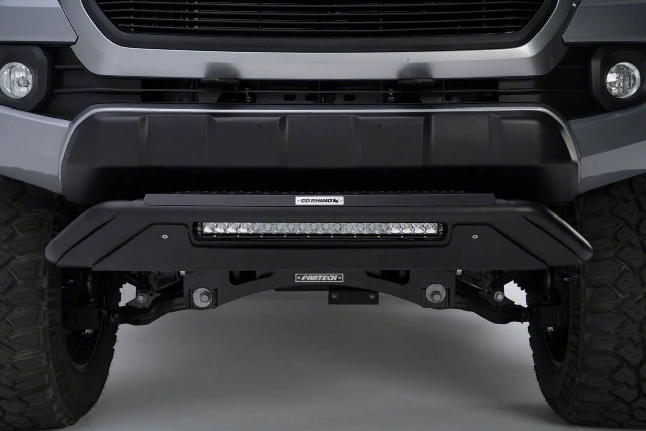 Go Rhino RC3 LR Skid Plate Bull Bar with 20-Inch LED Light Bar; Textured Black (19-24 RAM 1500, Excluding Rebel & TRX)