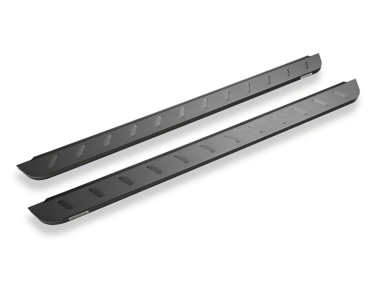 Go Rhino RB10 Running Boards with Drop Steps; Textured Black (09-14 RAM 1500 Quad Cab)