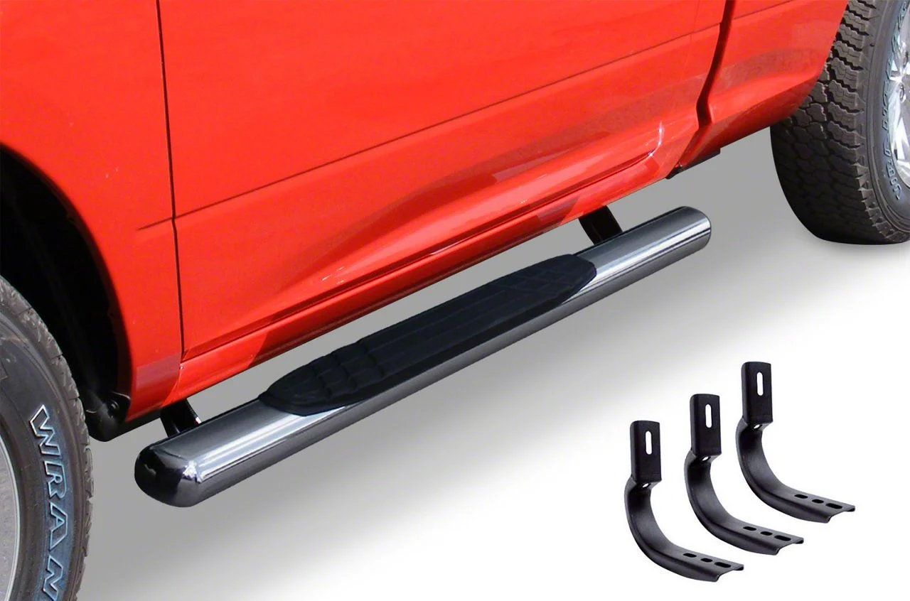 Go Rhino 4-Inch OE Xtreme Side Step Bars; Polished (10-26 RAM 2500 Regular Cab)