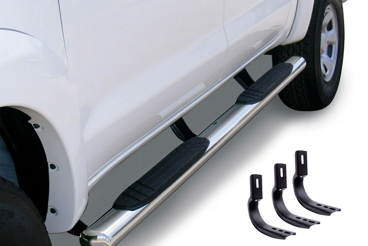 Go Rhino 4-Inch OE Xtreme Side Step Bars; Polished (10-26 RAM 2500 Crew Cab)