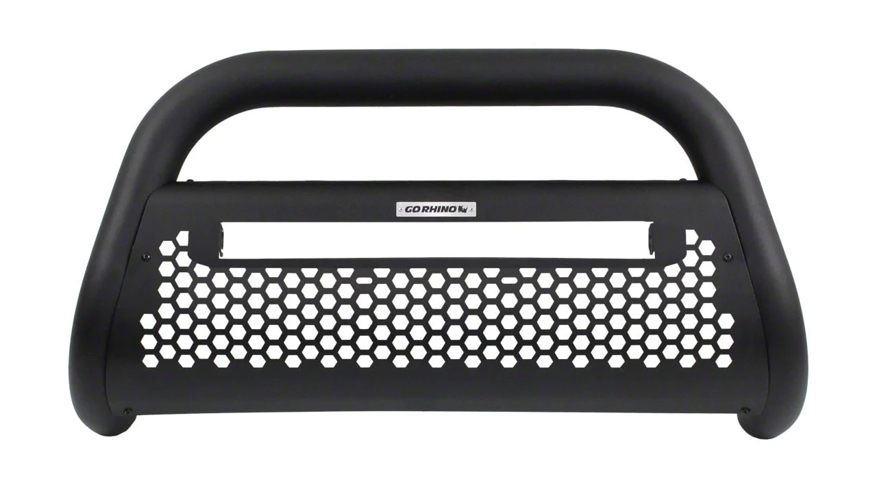 Go Rhino RC2 LR Bull Bar with 20-Inch LED Light Bar Mounting Brackets; Textured Black (10-18 RAM 3500)