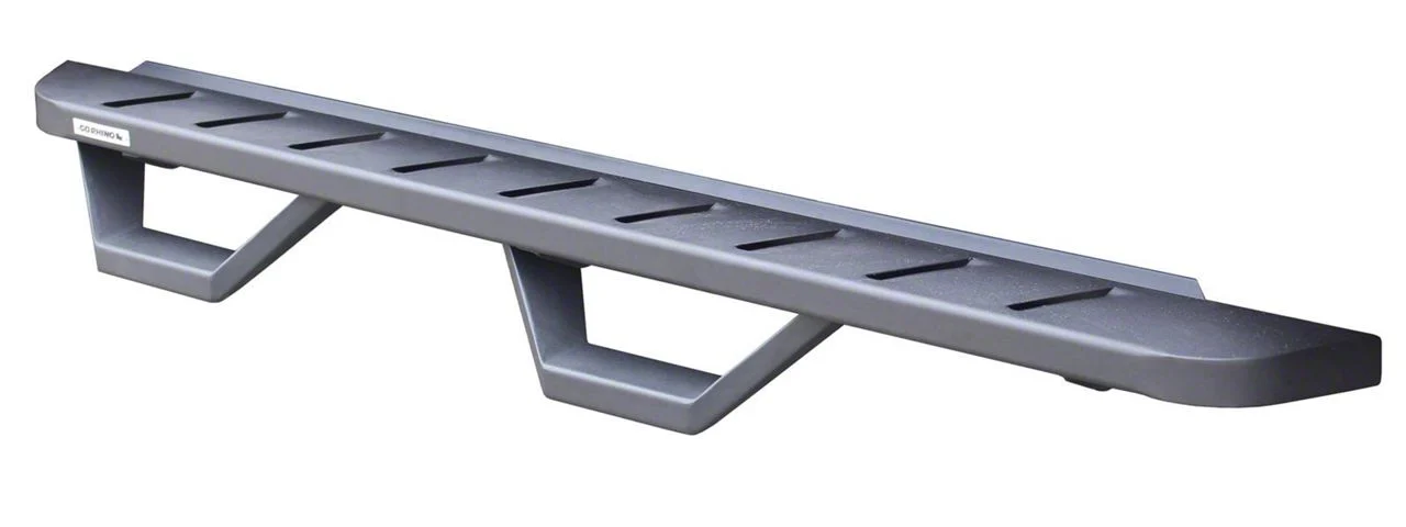 Go Rhino RB10 Running Boards with Drop Steps; Textured Black (19-26 Sierra 1500 Crew Cab)