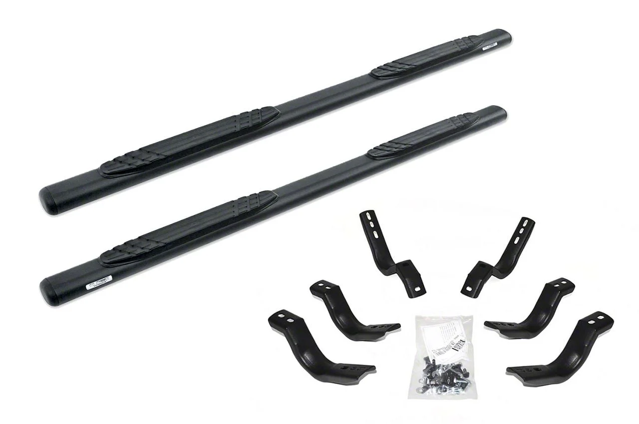 Go Rhino 4-Inch OE Xtreme Side Step Bars; Textured Black (07-13 Sierra 1500 Extended Cab)